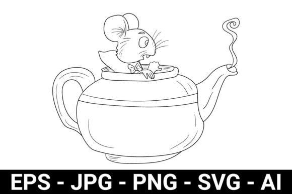 Review: Outline Mouse on a Teapot Alice Design