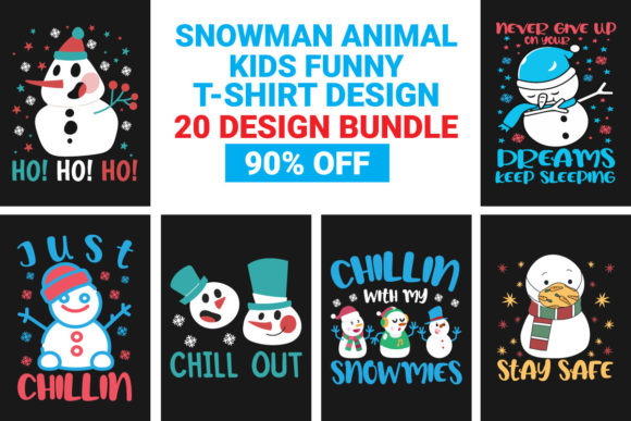 Review: Snowman Animal Kids Funny T-shirt Bundle