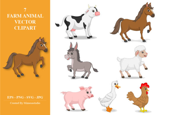 Reviewing Cartoon Farm Animal Collection Clipart