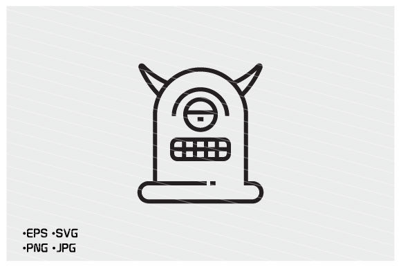 Reviewing the Little Funny Monster Character Line Icon